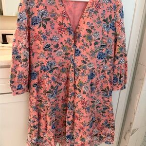 Floral Pink and Blue Dress